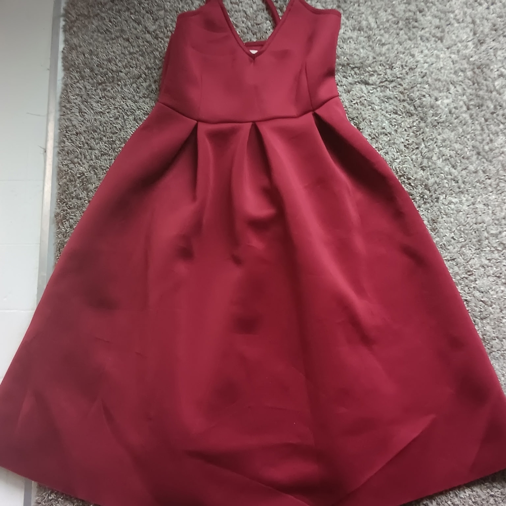 Elegant Burgundy Kids Dress